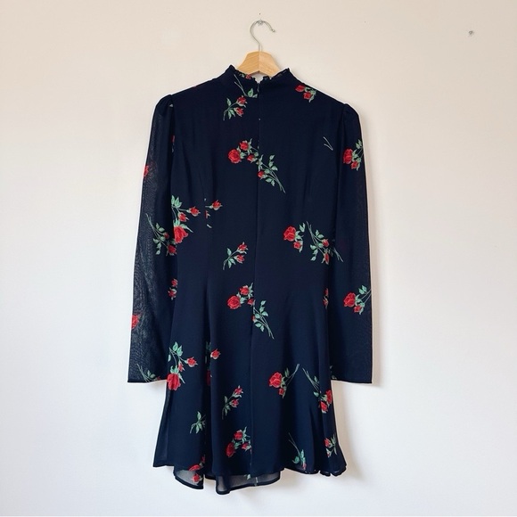 Reformation Vivianne Cutout Mini Dress Roses - Picture 8 of 9